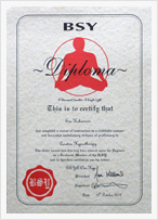 Certificate BSY Hypnotherapy
