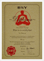 Certificate BSY Massage