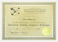 Certificate Quantum Healing Hypnosis Technique