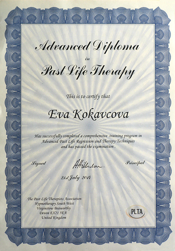  - Certificate PLTA Advanced Past Life Therapy